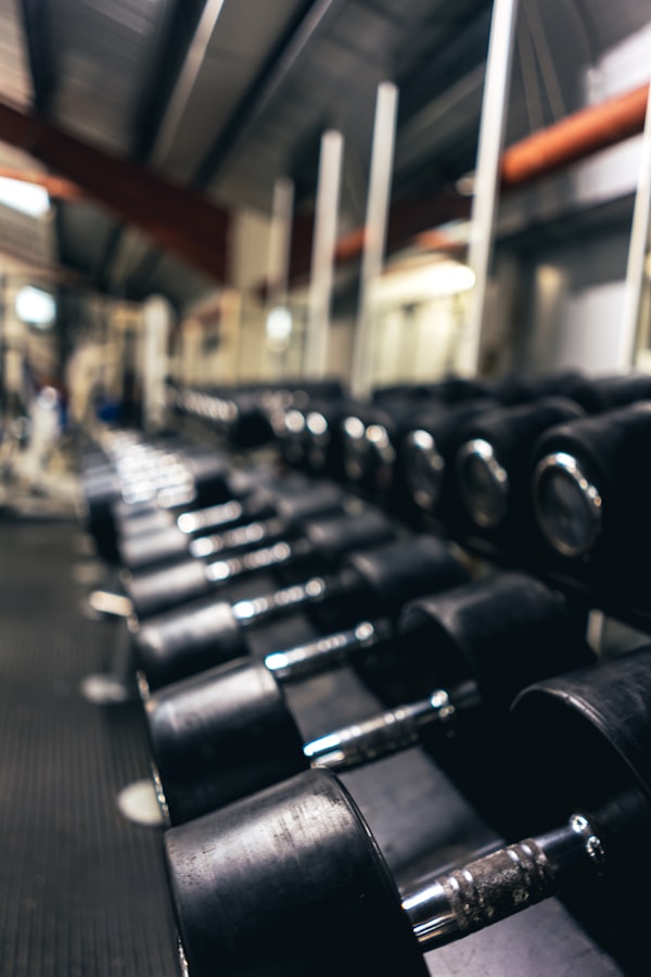 Person exercising at the gym